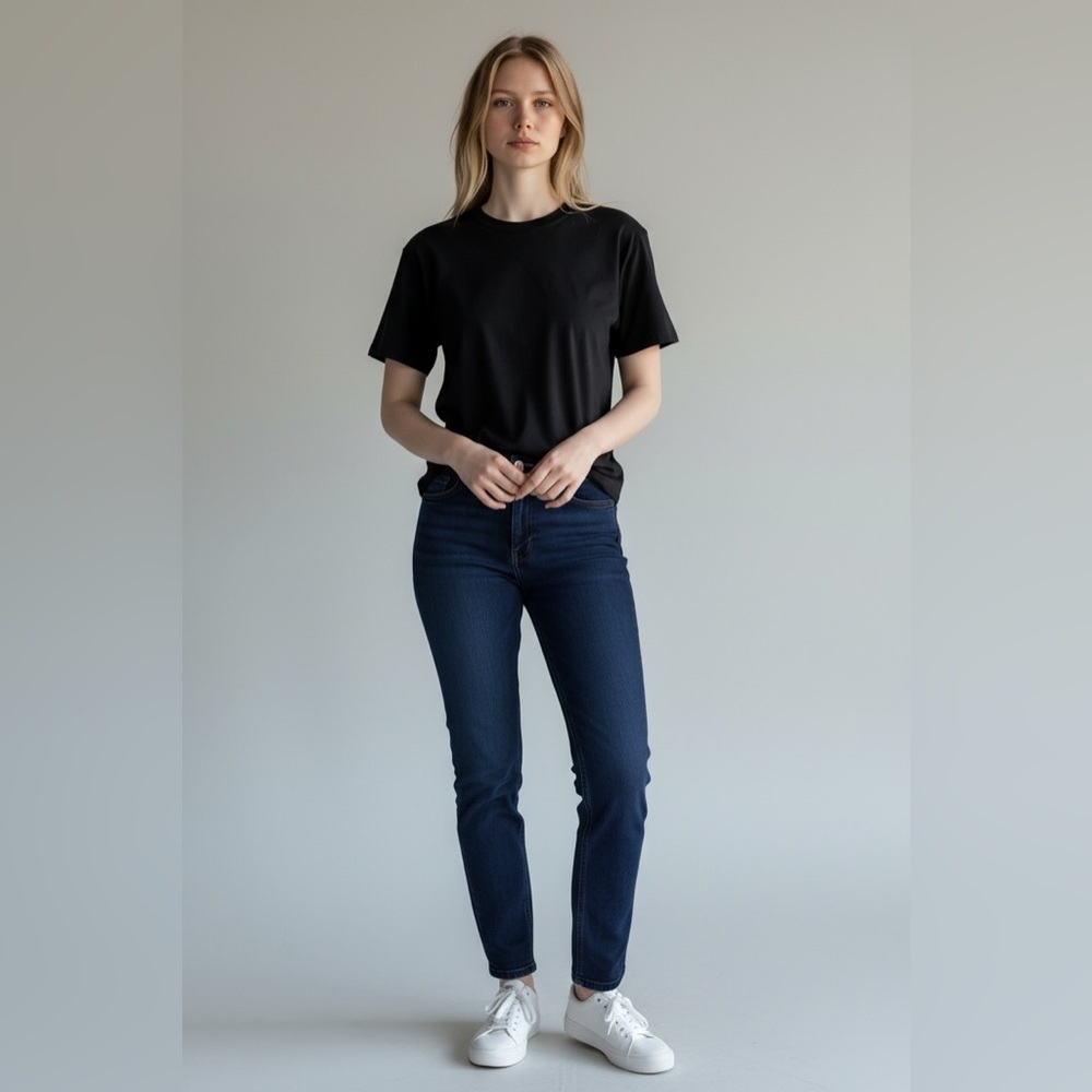 Madewell 10" High-Rise Skinny Jeans in Black Starkey Wash